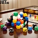 6 Sided Dice Acrylic Dice Black Dice Red Points Dice Round Corner Dice 16mm Dice DND Dice Board Game